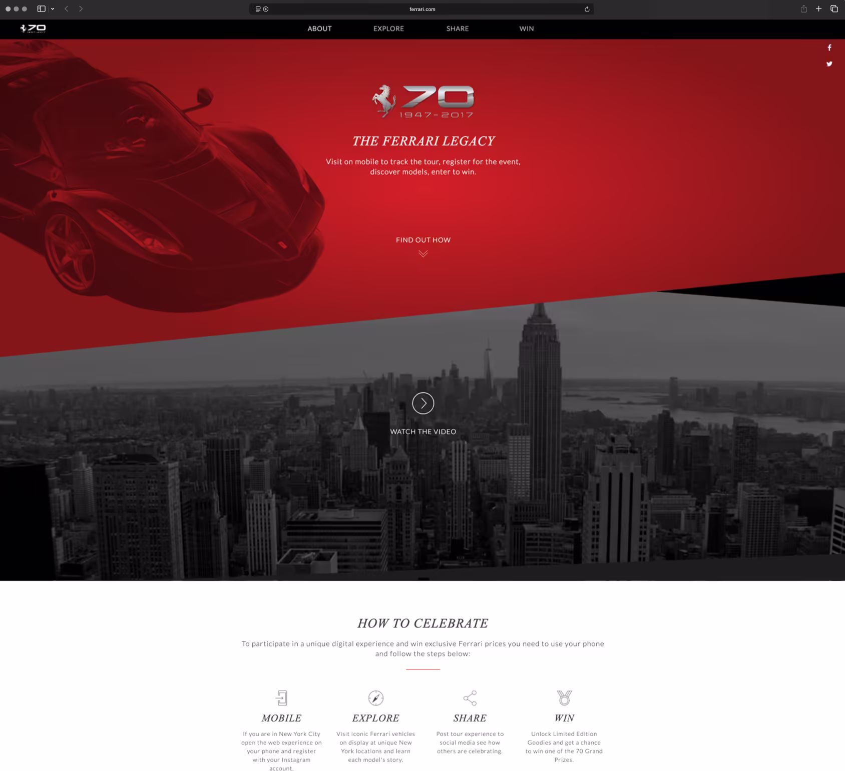 Brand homepage splash visual