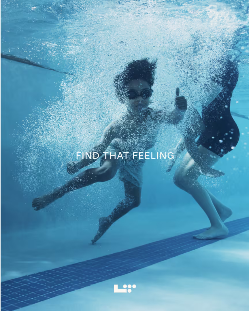 Find that feeling campaign underwater family visual