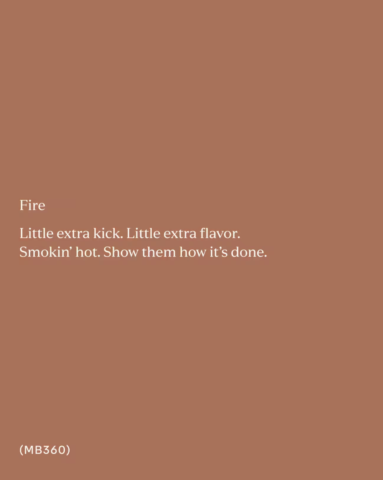 Find that feeling fire messaging campaign visual