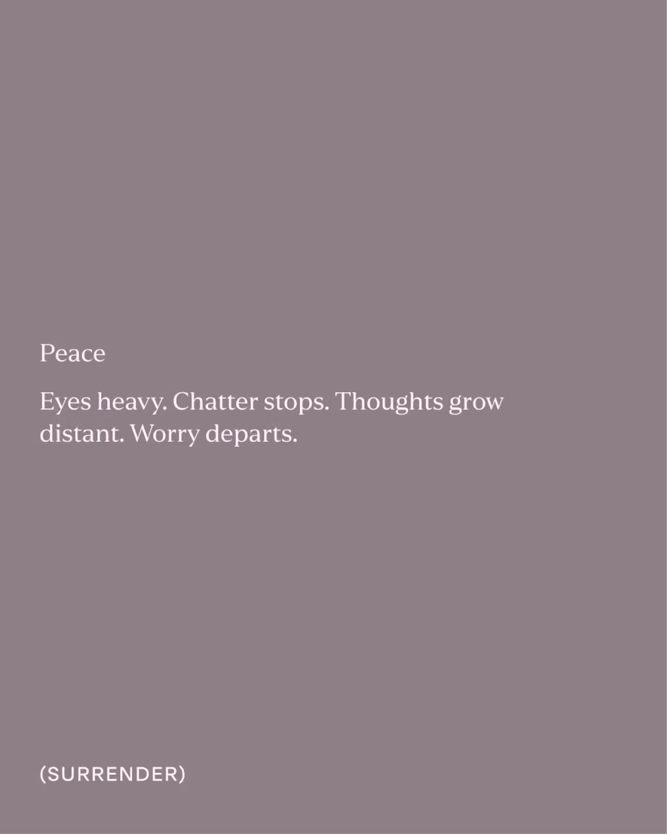 Find that feeling peace messaging campaign visual