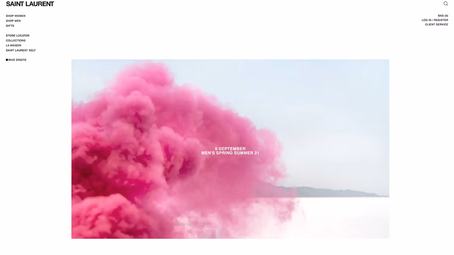 Website homepage hero asset feature