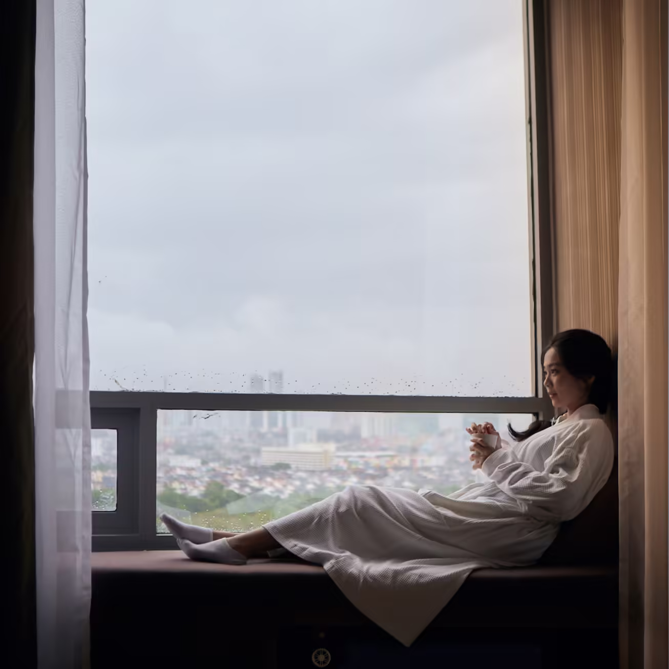 Inroom luxury lounge portrait